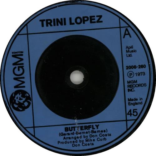 Trini Lopez Butterfly 7" vinyl single (7 inch record / 45) UK TE107BU651472