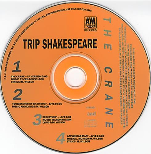 Trip Shakespeare The Crane CD single (CD5 / 5") US TPKC5TH359119