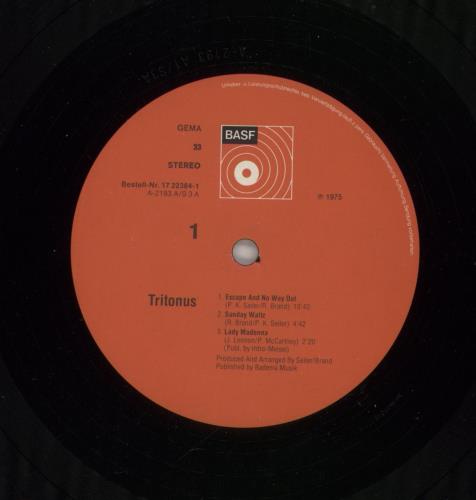 Tritonus Tritonus vinyl LP album (LP record) German 9WQLPTR871253