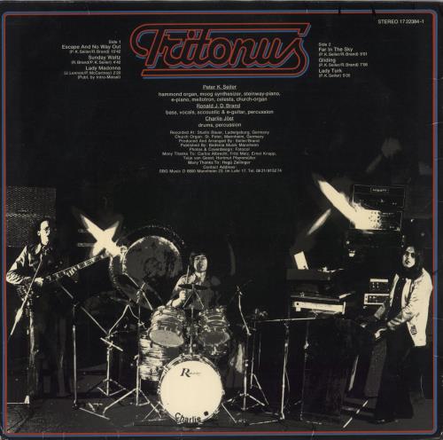 Tritonus Tritonus vinyl LP album (LP record) German 9WQLPTR871253