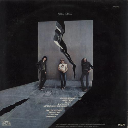 Triumph Allied Forces + Merch Insert vinyl LP album (LP record) UK UMPLPAL849452