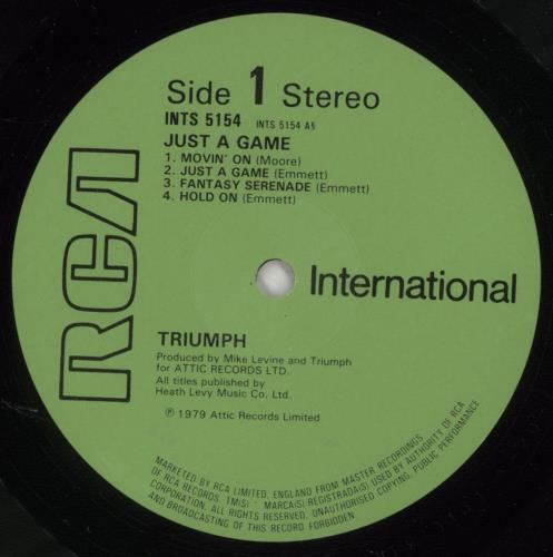 Triumph Just A Game vinyl LP album (LP record) UK UMPLPJU463928