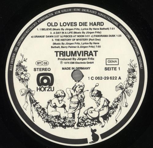 Triumvirat Old Loves Die Hard vinyl LP album (LP record) German TUMLPOL716565