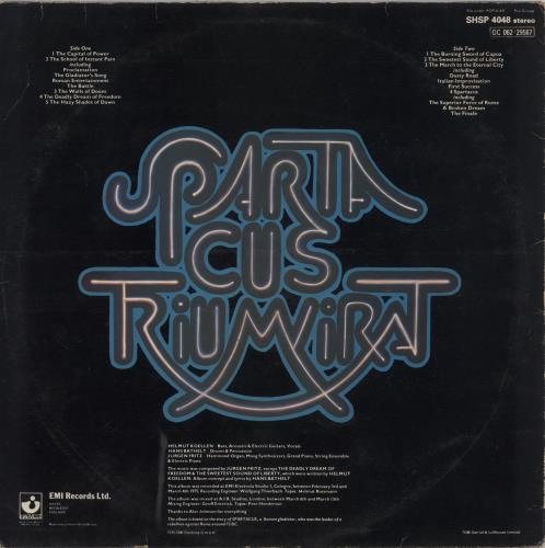 Triumvirat Spartacus - VG/EX vinyl LP album (LP record) UK TUMLPSP549314