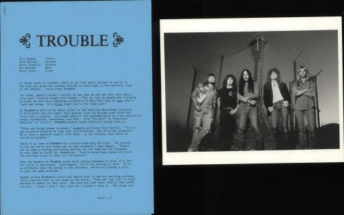 Trouble (Rock) Trouble + Press pack vinyl LP album (LP record) UK UR6LPTR718076