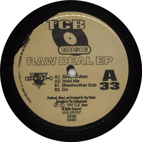 Troy Brown Raw Deal EP 12" vinyl single (12 inch record / Maxi-single) Canadian 0TQ12RA734882