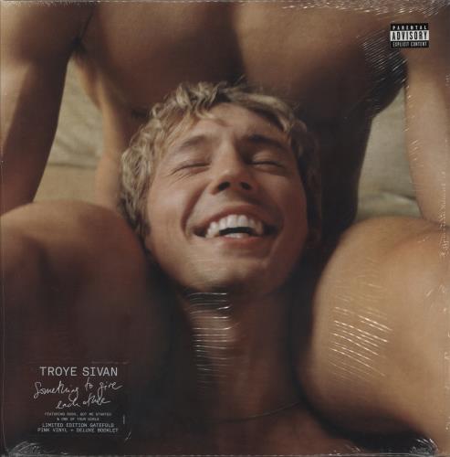 Troye Sivan Something To Give Each Other - Baby Pink Vinyl + Autographed Postcard vinyl LP album (LP record) UK Y3WLPSO874925