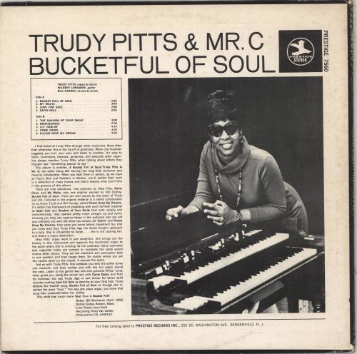 Trudy Pitts A Bucketful Of Soul vinyl LP album (LP record) US X8VLPAB698674
