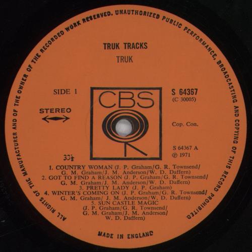 Truk Truk Tracks vinyl LP album (LP record) UK Z-4LPTR838697