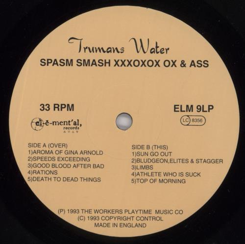 Trumans Water Spasm Smash XXXOXOX OX & Ass 2-LP vinyl record set (Double LP Album) UK TUT2LSP829301