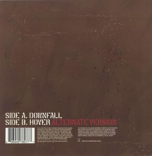 Trust Company Downfall - Red Vinyl 7" vinyl single (7 inch record / 45) UK TUY07DO870174