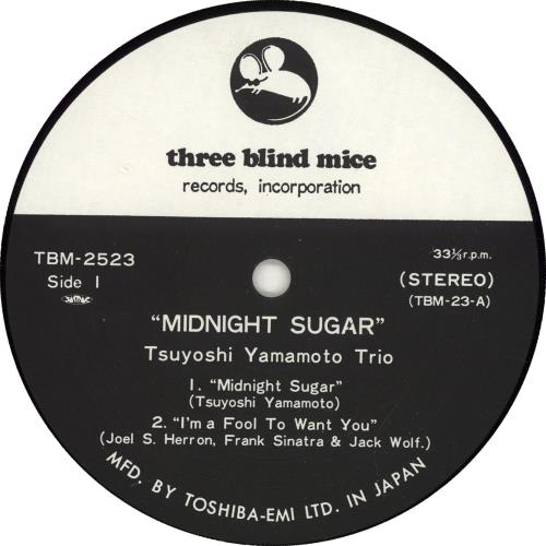 Tsuyoshi Yamamoto Midnight Sugar vinyl LP album (LP record) Japanese 1TYLPMI705126