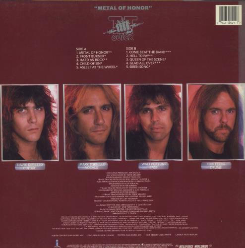TT Quick Metal of Honor vinyl LP album (LP record) US 50OLPME814413