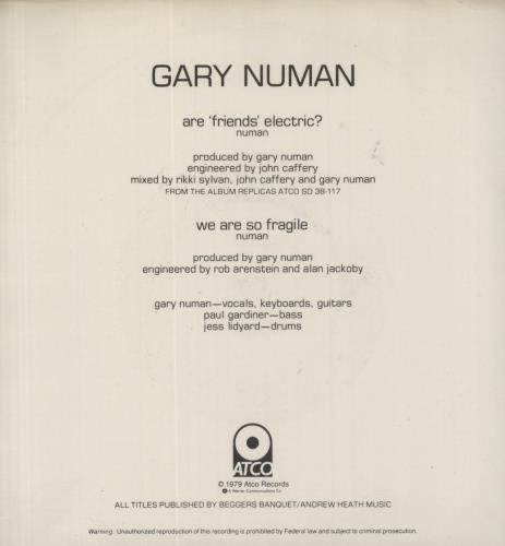 Tubeway Army Are Friends Electric? + Title Insert 7" vinyl picture disc (7 inch picture disc single) US TUB7PAR818501