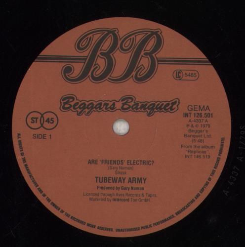 Tubeway Army Are 'Friends' Electric? 12" vinyl single (12 inch record / Maxi-single) German TUB12AR13296