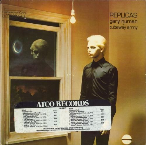 Tubeway Army Replicas - Promo vinyl LP album (LP record) US TUBLPRE818408