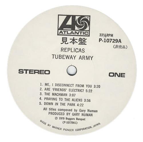 Tubeway Army Replicas vinyl LP album (LP record) Japanese TUBLPRE133742