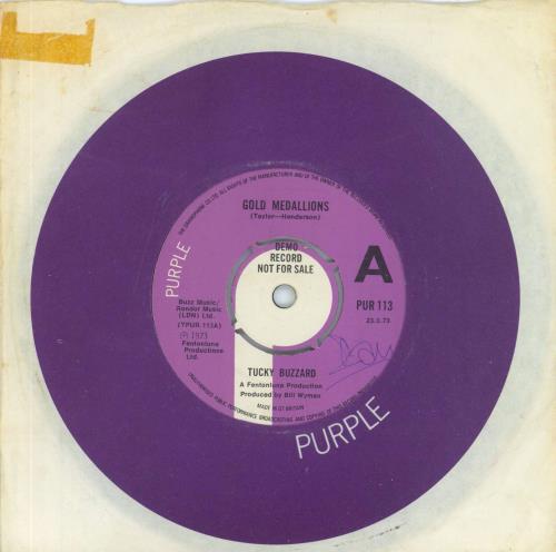 Tucky Buzzard Gold Medallions - Promo 7" vinyl single (7 inch record / 45) UK TBZ07GO814040