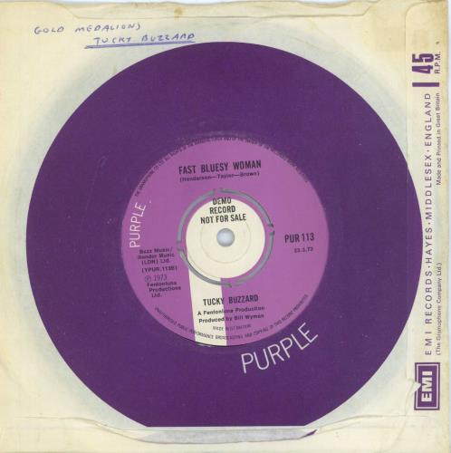 Tucky Buzzard Gold Medallions - Promo 7" vinyl single (7 inch record / 45) UK TBZ07GO814040