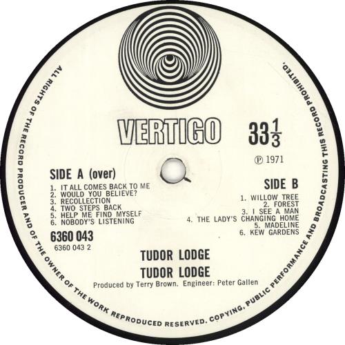 Tudor Lodge Tudor Lodge - 1st - VG+/VG vinyl LP album (LP record) UK TU0LPTU698344