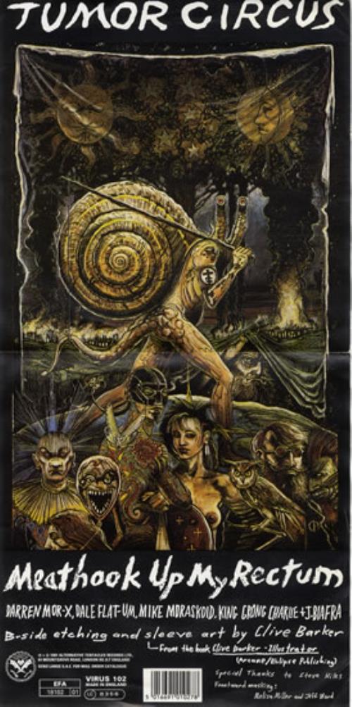 Tumor Circus Meathook Up My Rectum - Etched Vinyl 7" vinyl single (7 inch record / 45) UK TFP07ME550724