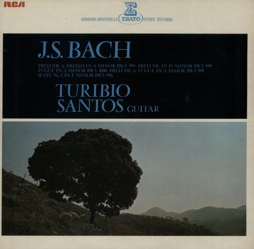 Turibio Santos J.S. Bach vinyl LP album (LP record) UK XU6LPJS643095
