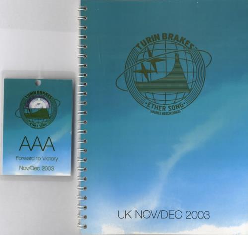 Turin Brakes 2 Tour Itineraries and 2 AAA Passes Itinerary UK TKEITTO558132