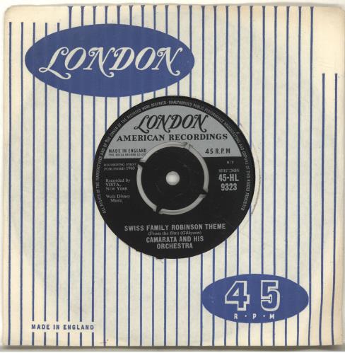 Tutti Camarata Swiss Family Robinson Theme 7" vinyl single (7 inch record / 45) UK AU407SW697090