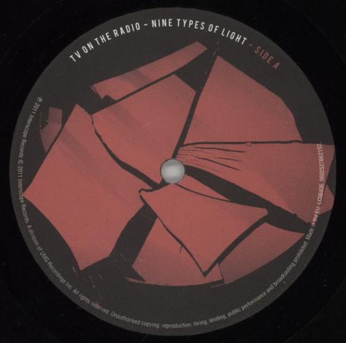 TV On The Radio Nine Types Of Light - VG vinyl LP album (LP record) UK TVELPNI871390
