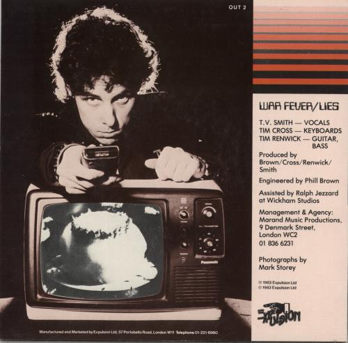 TV Smith War Fever 7" vinyl single (7 inch record / 45) UK T0V07WA875950