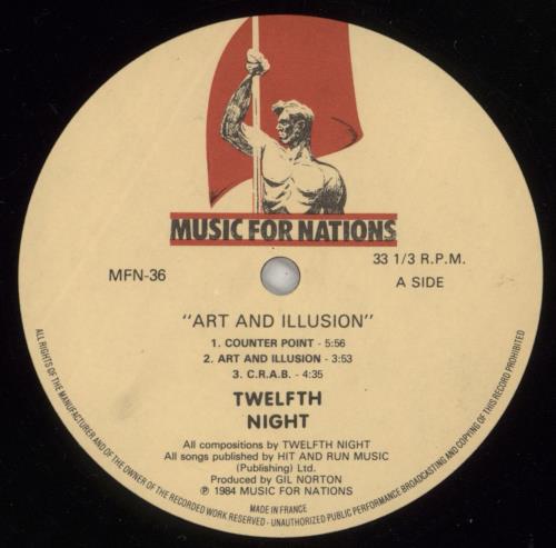 Twelfth Night Art & Illusion + Insert - Shrink & Programme vinyl LP album (LP record) UK TE7LPAR874735