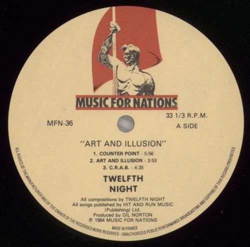 Twelfth Night Art & Illusion + Insert vinyl LP album (LP record) UK TE7LPAR463485