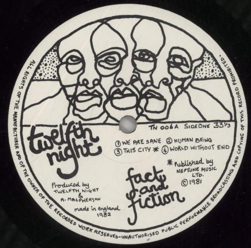 Twelfth Night Fact And Fiction vinyl LP album (LP record) UK TE7LPFA296850