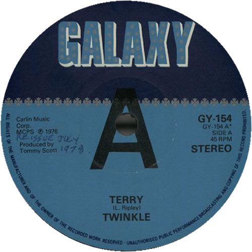 Twinkle Terry - A Label 7" vinyl single (7 inch record / 45) UK T3Z07TE637158