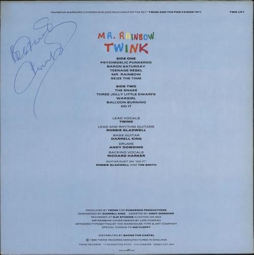 Twink Mr Rainbow - Autographed vinyl LP album (LP record) UK TWKLPMR441801