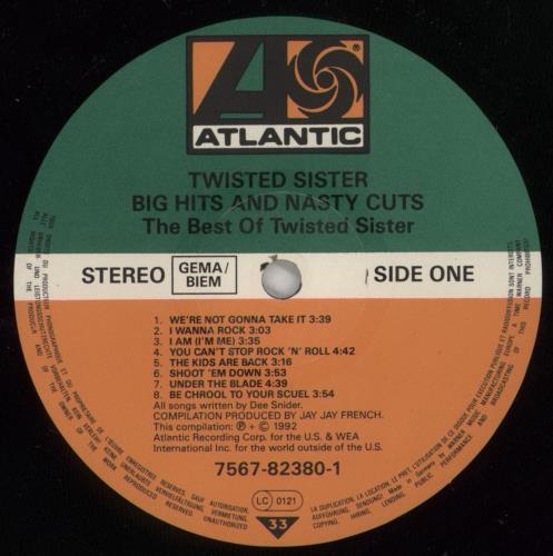 Twisted Sister Big Hits And Nasty Cuts - Shrink vinyl LP album (LP record) UK TWSLPBI872409