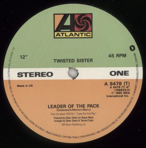 Twisted Sister Leader Of The Pack 12" vinyl single (12 inch record / Maxi-single) UK TWS12LE246194