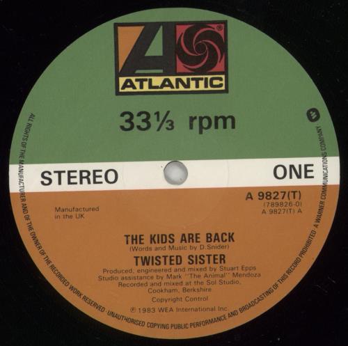 Twisted Sister The Kids Are Back 12" vinyl single (12 inch record / Maxi-single) UK TWS12TH01220