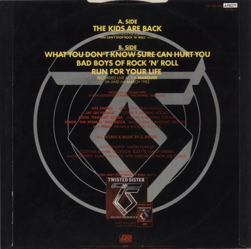 Twisted Sister The Kids Are Back 12" vinyl single (12 inch record / Maxi-single) UK TWS12TH01220