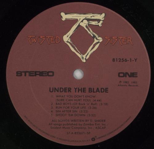 Twisted Sister Under The Blade - Shrink vinyl LP album (LP record) US TWSLPUN465709