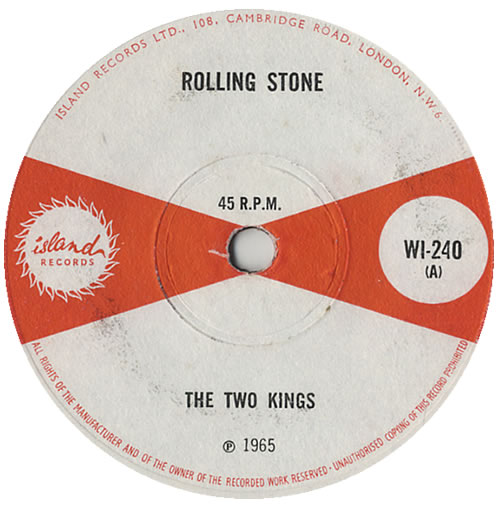 Two Kings Rolling Stone 7" vinyl single (7 inch record / 45) UK KI607RO446442