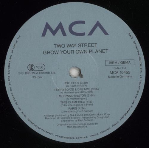 Two Way Street Grow Your Own Planet - Radio Promo vinyl LP album (LP record) UK 983LPGR877295