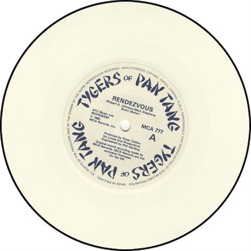Tygers Of Pan Tang Rendezvous - White Vinyl 7" vinyl single (7 inch record / 45) UK TYG07RE16929