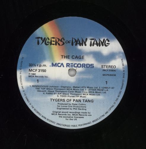 Tygers Of Pan Tang The Cage - Hype-stickered - Insert vinyl LP album (LP record) UK TYGLPTH394846