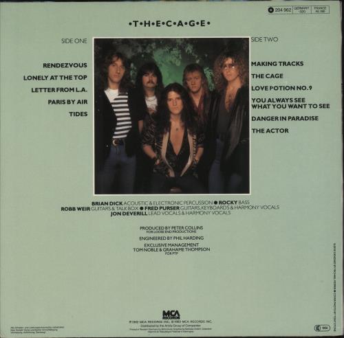 Tygers Of Pan Tang The Cage vinyl LP album (LP record) German TYGLPTH745460