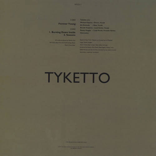 Tyketto Forever Young 12" vinyl single (12 inch record / Maxi-single) UK TYK12FO457008