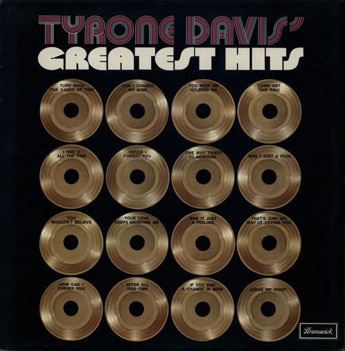 Tyrone Davis Greatest Hits vinyl LP album (LP record) UK TY0LPGR575578