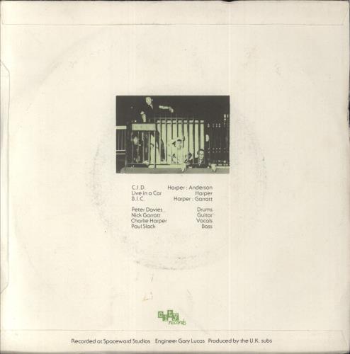 U.K. Subs C.I.D. - Dark Green Vinyl - VG 7" vinyl single (7 inch record / 45) UK UKS07CI856941