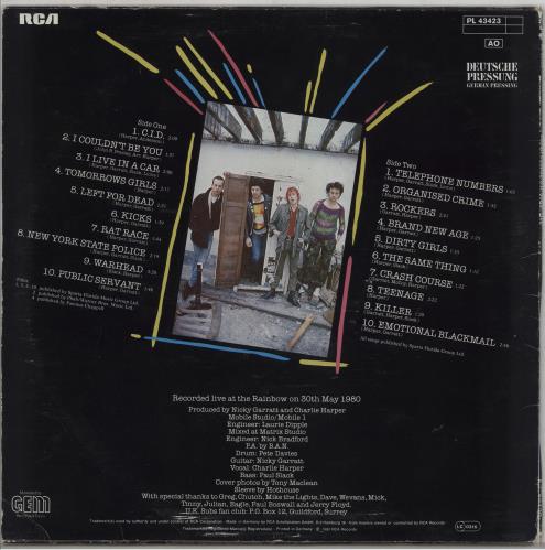 U.K. Subs Crash Course vinyl LP album (LP record) German UKSLPCR759672