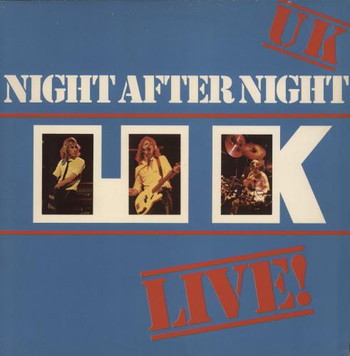 U.K. Night After Night + pr vinyl LP album (LP record) UK U-KLPNI864895